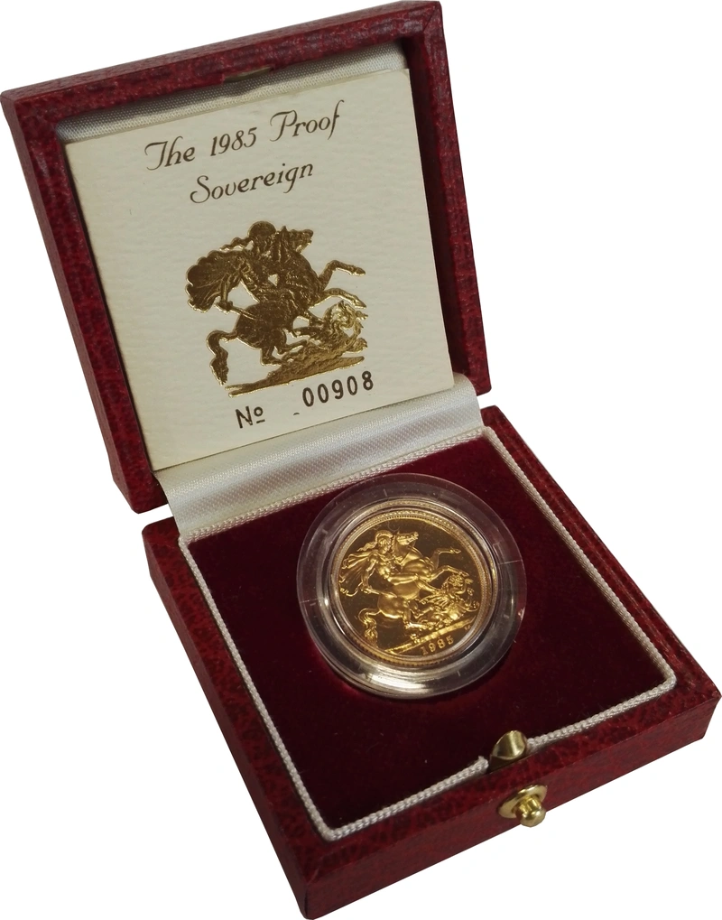 1985 Proof Sterlina d'Oro - Cofanetto