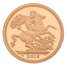 2018 Sterlina d'Oro Proof Piedfort confezionata - Elisabetta II Quinto Ritratto