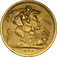 1968 Sterlina - Elisabetta II - Fiocco