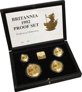 1992 Proof Britannia d'Oro - Cofanetto da 4 Monete