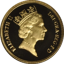1987 Mezza Sterlina - Elisabetta II - Terzo ritratto - Corona Anziana - Proof senza Confezione