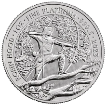 Moneta di Platino 2023 Robin Hood Miti & Leggende
