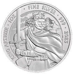 Moneta d'argento 2023 Re Artù Miti & Leggende 1oz