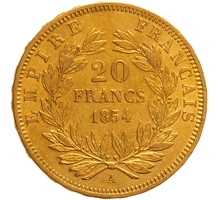 1854 - Marengo Francese - Napoleone III  - Testa Nuda - A