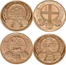 2010 - 2011 Proof £1 d'Oro - Valuta UK - Collezione Città Capitali del Regno Unito