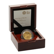 2021 Royal Mint 1/4 oz Moneta d'Oro Proof confezionata - Anno del Bue