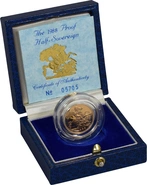 1988 Mezza Sterlina - Elisabetta II - Terzo ritratto - Corona Anziana - Proof con Confezione