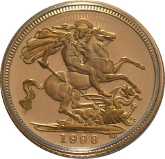 1998 Mezza Sterlina - Elisabetta II - Quarto Ritratto con Diadema - Proof senza Confezione