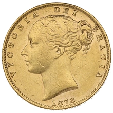 1873 Sterlina - Vittoria Giovane - Stemma Coronato - S
