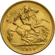 1916 Mezza Sterlina - Giorgio V - S