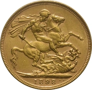 1898 Sterlina d'Oro - Vittoria Testa Velata - Londra