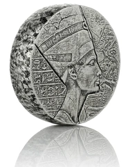 Moneta d'argento da 5 once della regina Nefertiti 2017