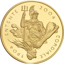 2004 - Proof 5 Pound d'Oro - Accordo Cordiale
