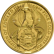 Grifone di Edoardo III d'Oro 1/4oz - Queens Beast