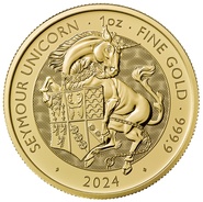 2024 Moneta d'Oro 1oz Unicorno di Seymour - serie Tudor Beasts