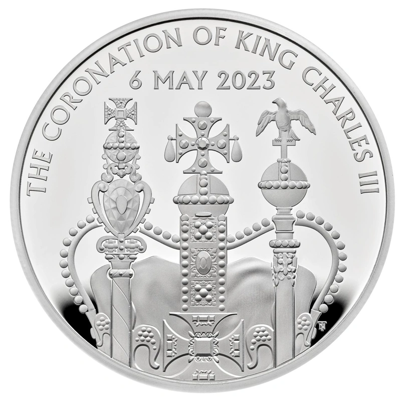 2023 Moneta d'Argento piedfort £5 confezionata - Incoronazione di Re Carlo III