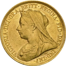 1895 Sterlina d'Oro - Vittoria Testa Velata - S