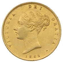 1865 Mezza Sterlina - Vittoria Giovane - Stemma Coronato - Londra