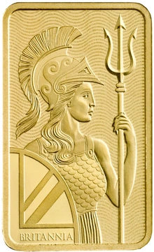 Lingotto d'oro da 10 g Britannia coniato
