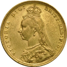 1891 Sterlina - Vittoria - Giubileo - S