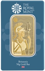 Lingotto d'Oro 50 Grammi Britannia