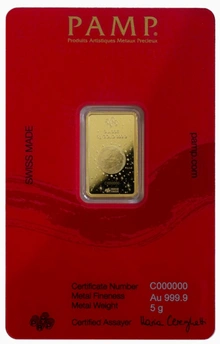 2024 Lingottino d'Oro PAMP 5g Anno del Drago