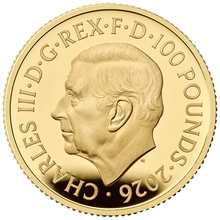 2026 Royal Mint 1 oz Anno del Cavallo Moneta d'oro Proof