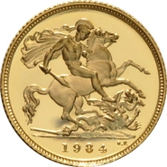 1984 Mezza Sterlina - Elisabetta II - Corona Giovane - Proof senza Confezione
