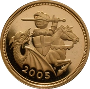 2005 Mezza Sterlina - Elisabetta II - Quarto Ritratto con Diadema - Proof senza Confezione