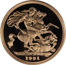 1991 Proof Sterline d'Oro - Cofanetto da 3 Monete