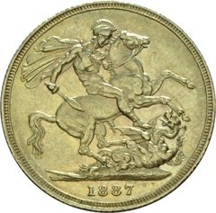 1887 Sterlina - Vittoria Giovane - M