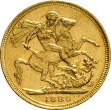 1880 Sterlina - Vittoria Giovane - M