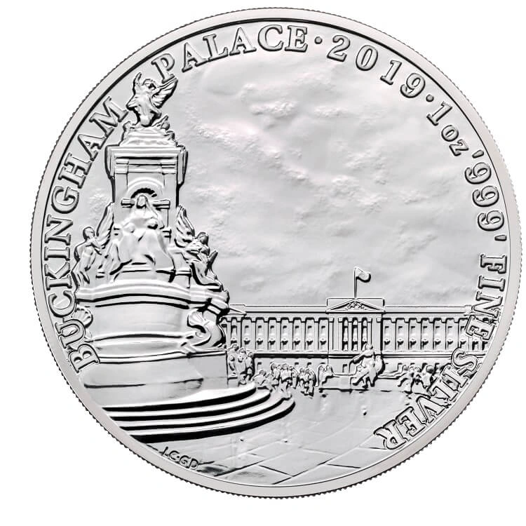 2019 Moneta d'Argento 1oz Buckingham Palace - Serie "Landmarks of Britain"