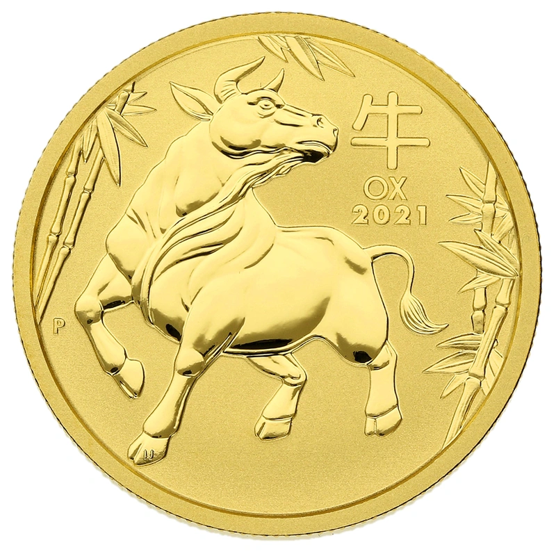 Anno del Bue d'Oro 2021 1/2oz - Perth Mint