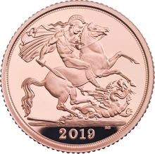 2019 Mezza Sterlina d'Oro Confezionata