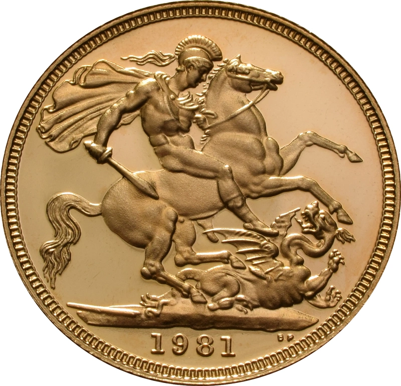 1981 Sterlina - Elisabetta II - Corona Giovane - Proof senza Confezione e Certificato