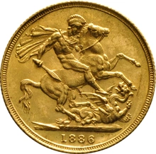 1886 Sterlina - Vittoria Giovane - S