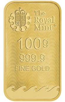 NUOVO Lingotto d'oro da 100 g Britannia Minted