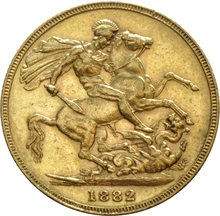 1882 Sterlina - Vittoria Giovane - M