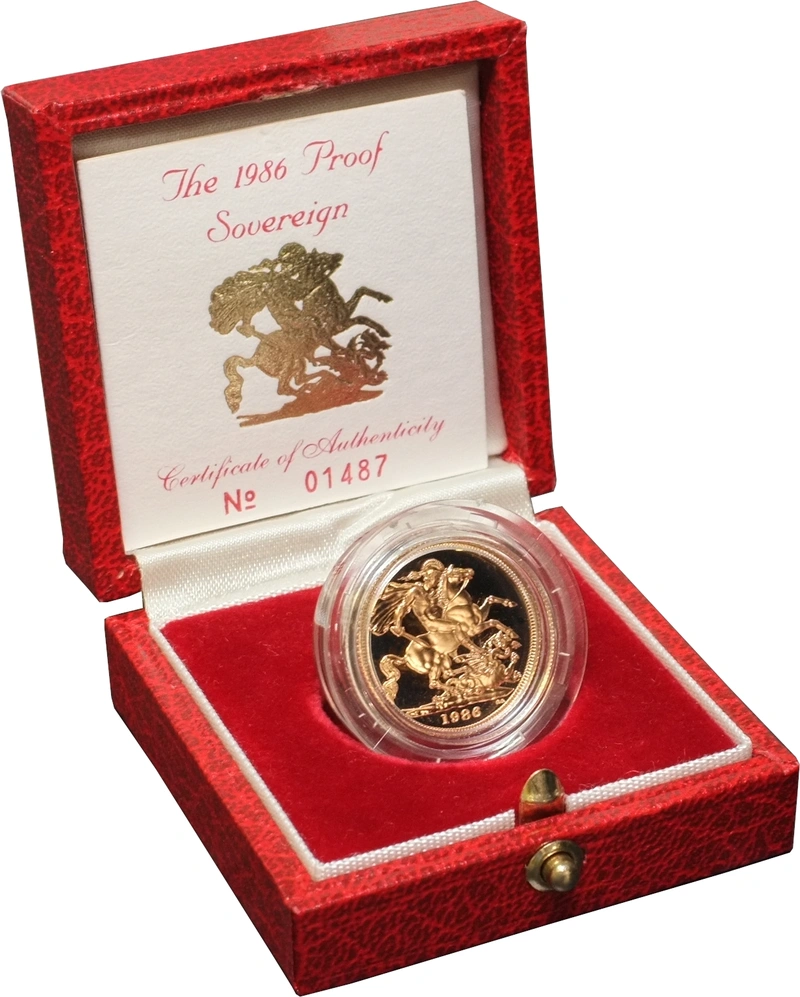 1986 Proof Sterlina d'Oro - Cofanetto