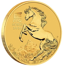 Moneta d'oro 2026 1 oz Perth Mint Anno del Cavallo