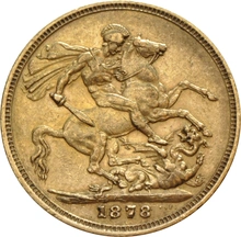 1878 Sterlina - Vittoria Giovane -  Londra