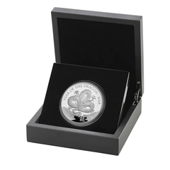 2024 Moneta d'Argento Proof 5oz confezionata - Anno del Drago