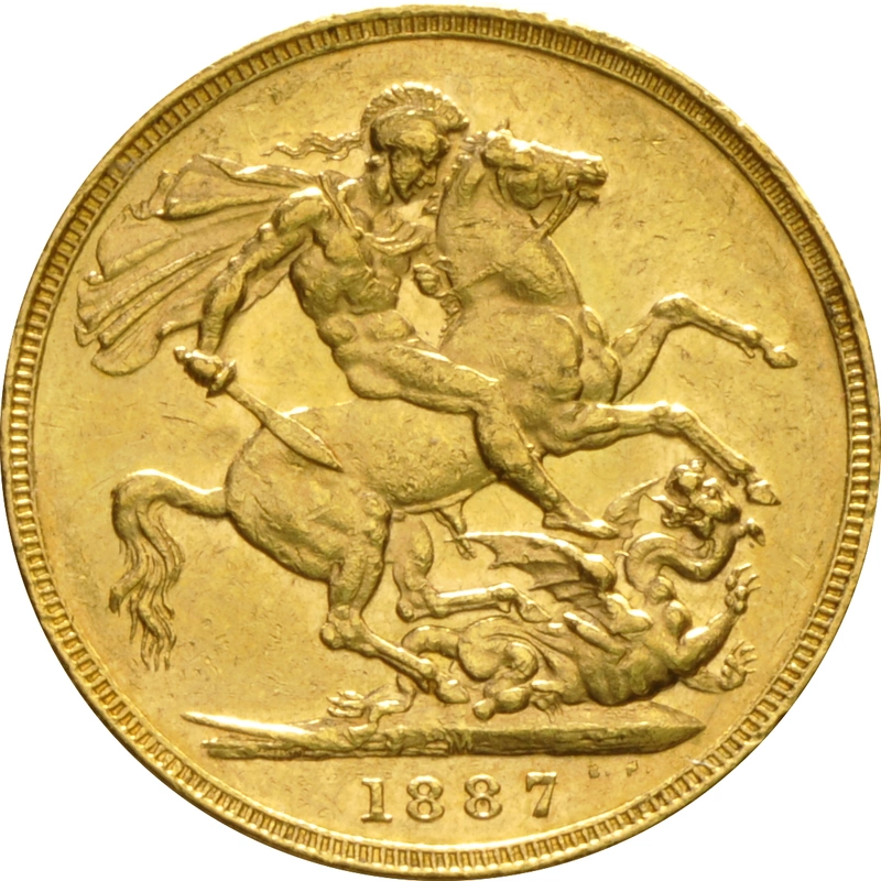 1887 Sterlina - Vittoria - Giubileo - M