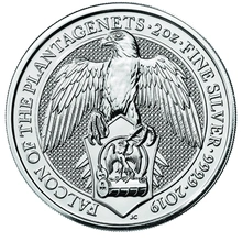 Il Falco dei Plantageneti d'Argento 2oz - Queens Beast