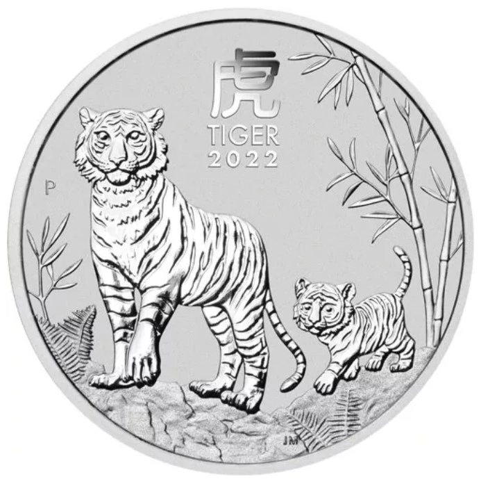 Anno della Tigre 2022 in argento 1oz - Perth Mint
