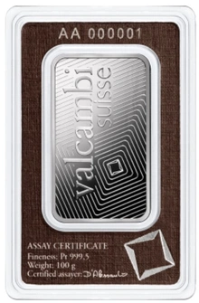 Valcambi Lingotto di Platino 100g
