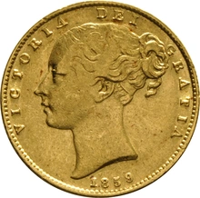 1859 Sterlina - Vittoria Giovane - Stemma Coronato - Londra