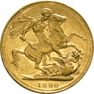 1890 Sterlina - Vittoria - Giubileo - S
