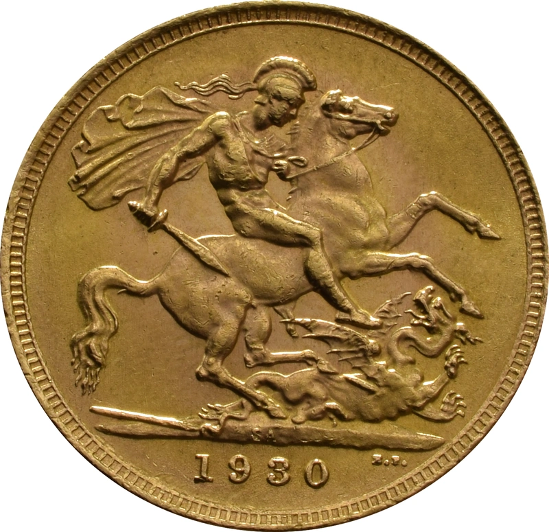 1930 Gold Sovereign Coin George V SA